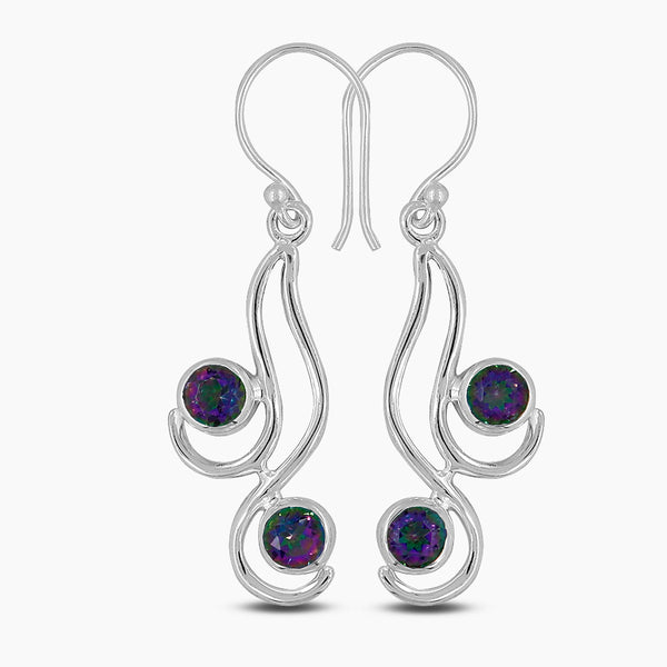 Mystic Quartz Silver Earrings