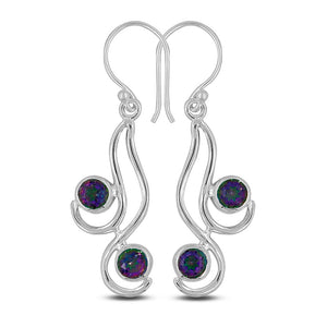 Mystic Quartz Silver Earring