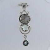 Blue Labradorite 925 Sterling Silver Pendant