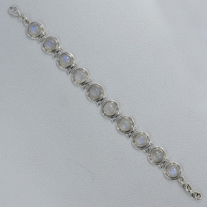 925 Silver Rainbow Moonstone Bracelets