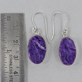 Charoite Silver Earrings