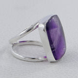 Amethyst Crystal Quartz Silver Ring