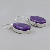 Charoite Silver Earrings