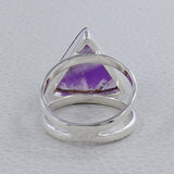 Amethyst Crystal Quartz Silver Ring