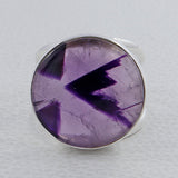 Amethyst Crystal Quartz Silver Ring