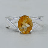 Citrine Silver Ring