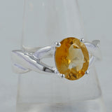 Citrine Silver Ring