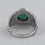 Natural Rainbow Moonstone Silver Ring