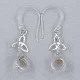 Natural Rainbow Moonstone Silver Earring