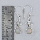 Natural Rainbow Moonstone Silver Earring