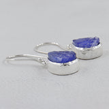 Raw Tanzanite Earring Silver