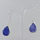 Raw Tanzanite Silver Earring