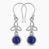 Natural Rainbow Moonstone Silver Earring