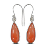 Coral Silver Earrings