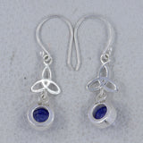 Natural Rainbow Moonstone Silver Earring