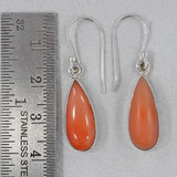 Coral Silver Earrings