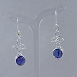 Natural Rainbow Moonstone Silver Earring