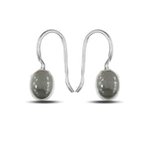 Hessonite Silver Earring