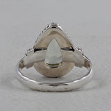 Green Amethyst Silver Ring