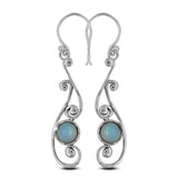 Ethiopian Opal Silver Earrings