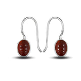 Hessonite Silver Earring