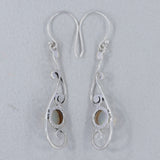 Pink Opal Silver Earrings