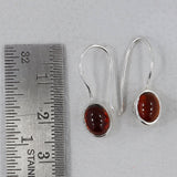 Hessonite Silver Earring