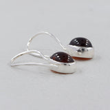 Hessonite Silver Earring