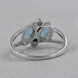 Blue Topaz Silver Ring