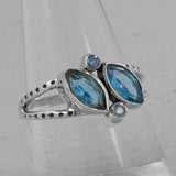 Blue Topaz Silver Ring