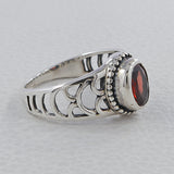 925 Starling Silver Garnet Ring