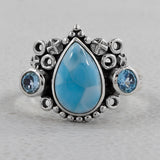 Rainbow Moonstone Silver Ring