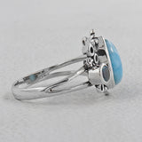 Rainbow Moonstone Silver Ring