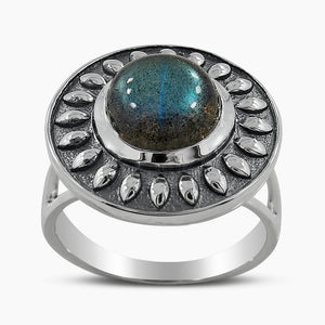 925 Silver Labradorite Rings