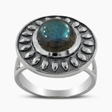 925 Silver Labradorite Rings