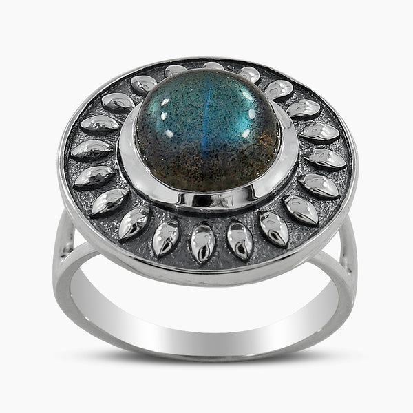 925 Silver Labradorite Rings