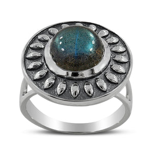 925 Silver Labradorite Rings
