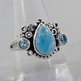 Rainbow Moonstone Silver Ring