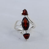 925 Starling Silver Garnet Ring