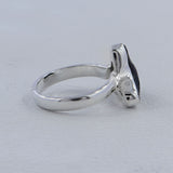 Fossilized Shark Tooth Sterling Silver Ring