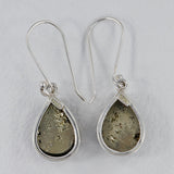 Golden Pyrite Silver Earring