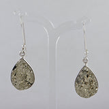 Golden Pyrite Silver Earring