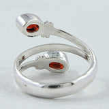 Natural Garnet Silver Ring