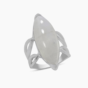 Rainbow Moonstone Silver Rings