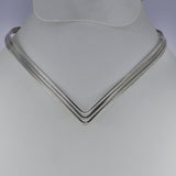 Tribal Inspired Warrior Cuff Necklace Three Layer's 925 Silver