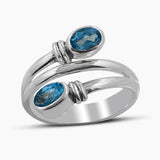 Natural Garnet Silver Rings