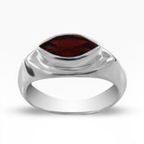 Amethyst Marquise Cut Silver Rings