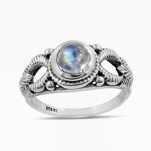 925 Silver Rainbow Moonstone Rings