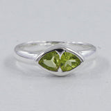 Natural Peridot Silver Ring