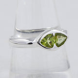 Natural Peridot Silver Ring